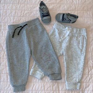 12 Months Jogger Set with Shoes + Black Joggers